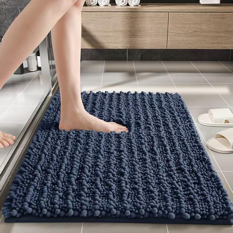 Home Non-Slip Thickened Chenille Carpet Tufted Decorative Mat Entry Door Floor Mat Bedroom Absorbent Stain-Resistant Non-Slip Mat