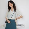 Printed Style Women's Shirt Summer Loose Thin Turndown Collar Button Up Ladies Shirts Fashionable Famale Minimalist Style Casual Top