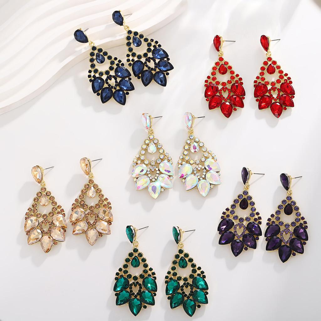 Alloy Geometric Statement Earrings For Women With Bold Design Fashion Jewelry