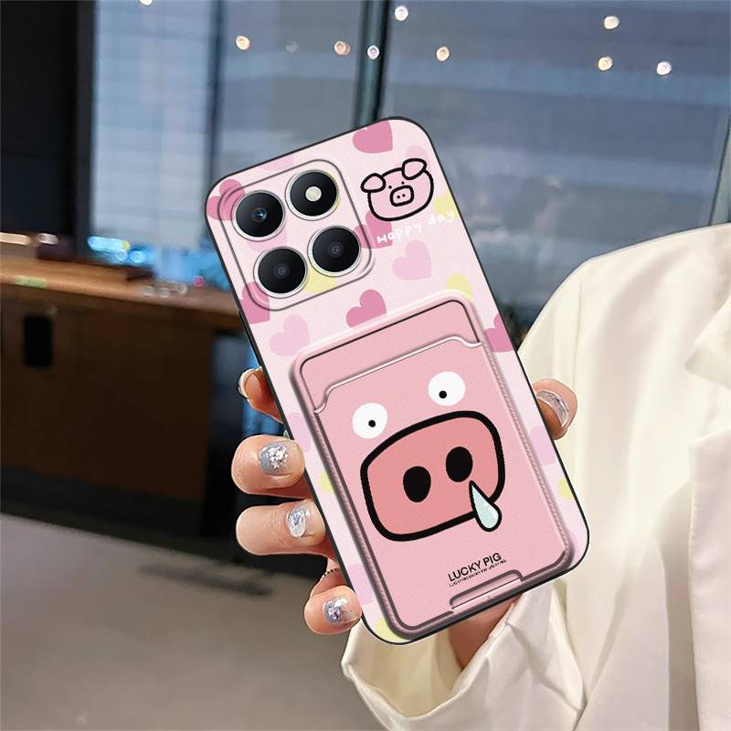 Ochronne etui na telefon z kieszonką na karty Dla Honor X6a/X6a Plus Przeciwpyłowe Wstrząsoodporne Graffiti Odporne na uderzenia Trwałe Odporne na zabrudzenia