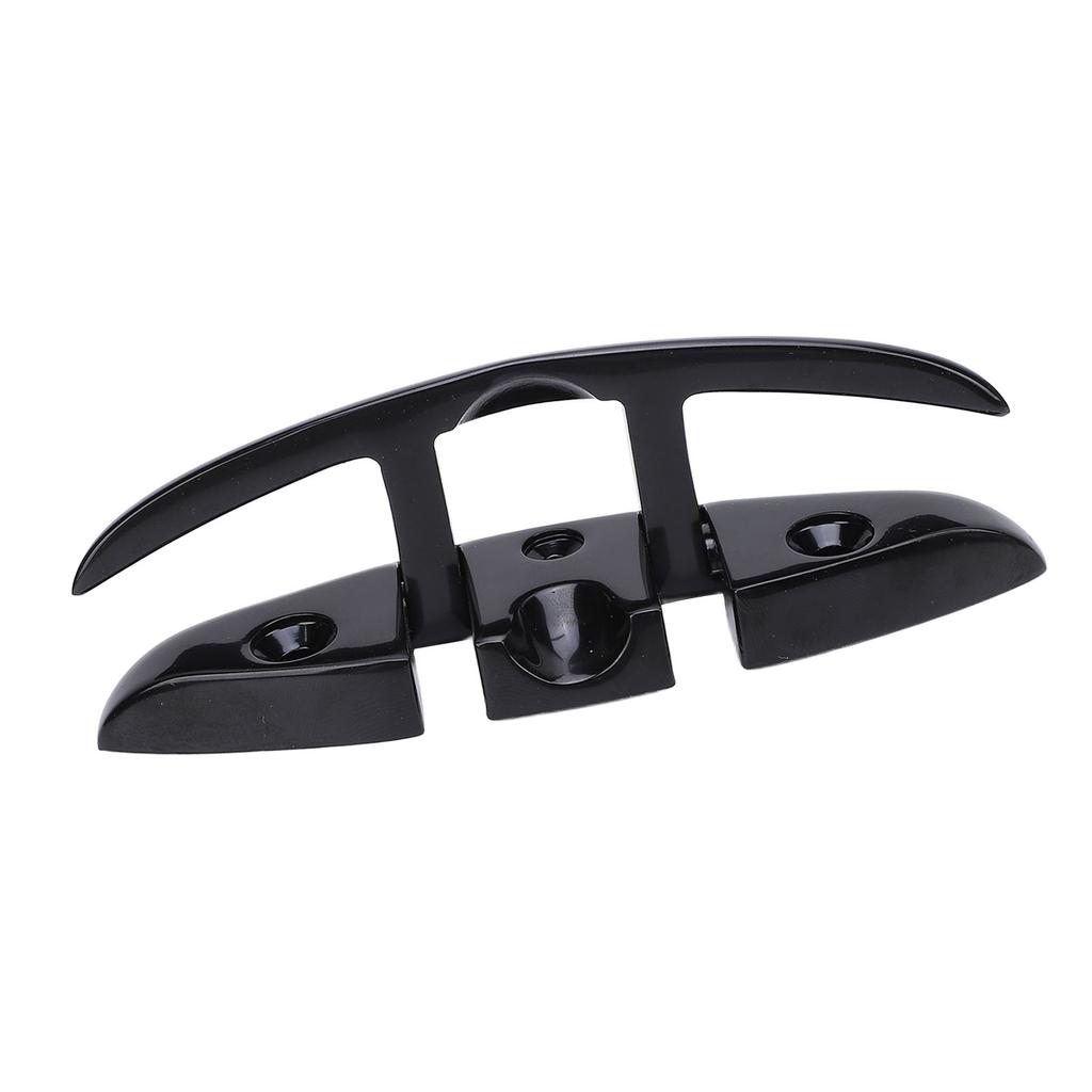 5in Boat Folding Cleat Heavy Duty Black Stainless Steel Marine Dock Cleat for Yachts Speedboats Fishing Boats