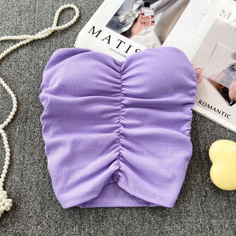 Pure Sweet Sexy Sexy Short Chest-Wrapped Vest Women's Outerwear Stylish Silm Bottoming Sleeveless Tube Top Tops