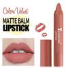 Batom Matte 12 Cores À Prova D'água Veludo Nude Lápis Batom Vermelho Sexy Marrom Pigmentos Maquiagem para Lábios Tinta Labial de Longa Duração
