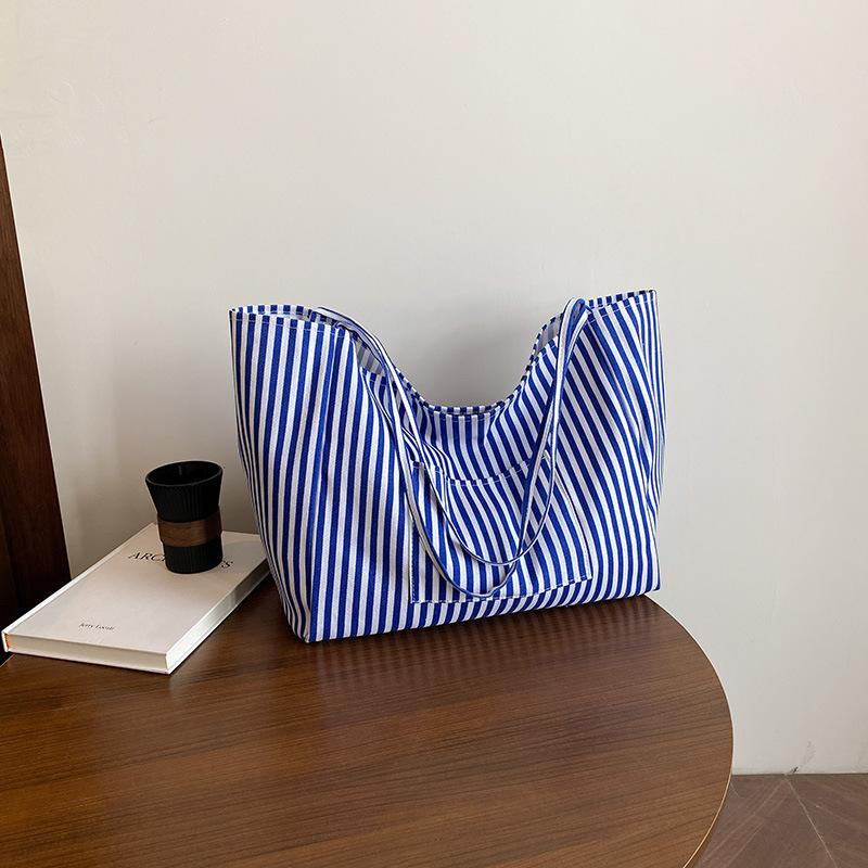 Beautiful Small Fresh Portable Tote Bag Women's Spring New Striped Versatile Shoulder Bag Armpit Bag