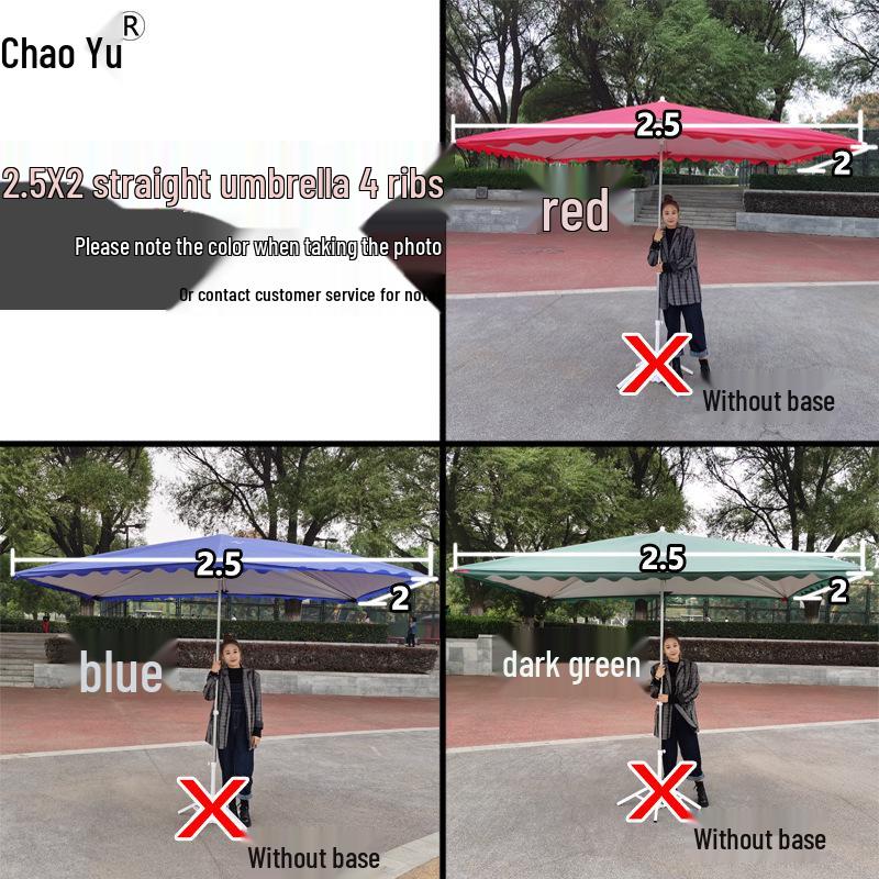 Commercial Outdoor Tilting Sunshade Umbrella: Large, Foldable, Thickened Awning for Sun Protection