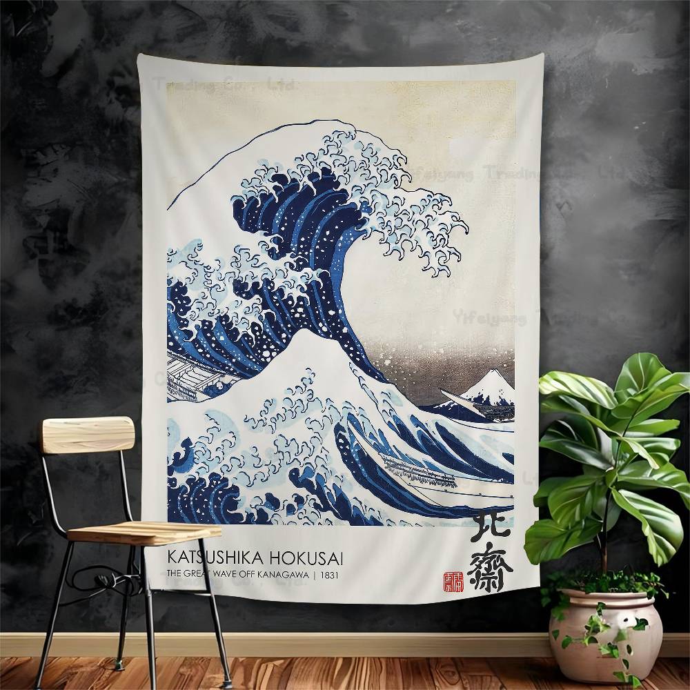 Ukiyoe The Great Wave Off Kanagawa Hanging Bohemian Tapestry Cheap Hippie Bohemian Tapestries Mandala Wall Hanging Home Decor