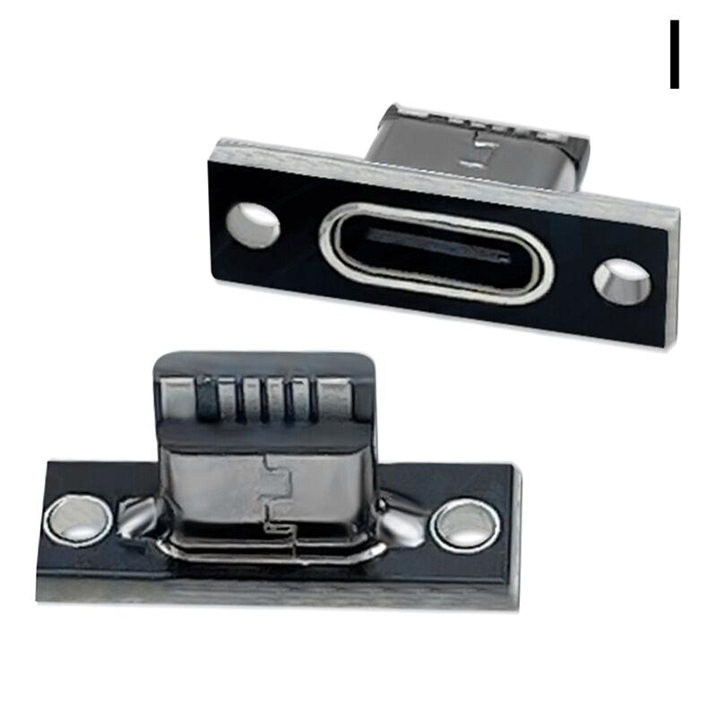 USB 3.1 Typ C-Buchse mit Schraubbefestigungsplatte Typ-C USB-Buchse 3.1 Typ-C 2-polige 4-polige 5-polige 6-polige Buchse