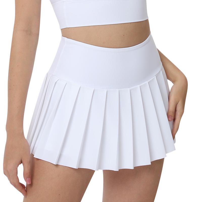 Quick-Drying Pleated Sports Skirt for Outdoor Activities: Sunscreen Protection for Badminton, Tennis, Golf, Running, and Yoga.