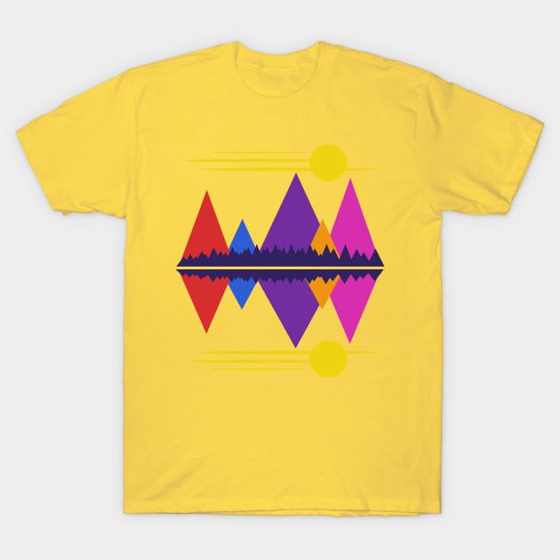 Unisex Fashion TShirt Moon Over The Mountains 5 Print TShirt Plus Size S-5XL T-Shirt 100%Cotton Tops O Neck Short Sleeve Tees