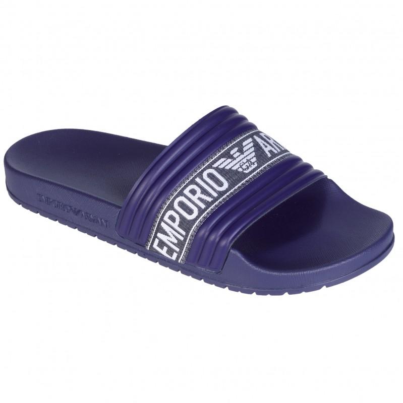 Emporio Armani Herren Marineblaue Badeschuhe Neu - Größe: 43