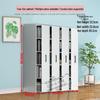 Compact Sliding Dustproof Bookshelf with Wheels and Hidden Gap Storage