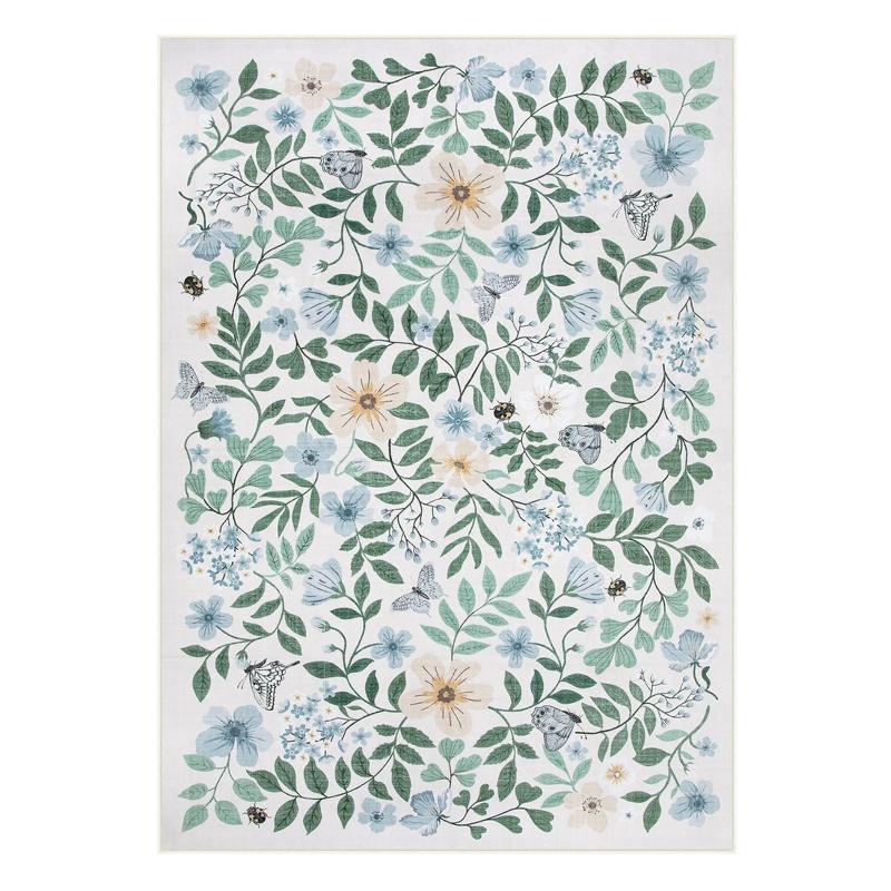 Carpet for Living Room Machine Washable Non-slip Floor Mat Vintage Floral Rug Large Size Rugs Soft Comfortable Home Decor