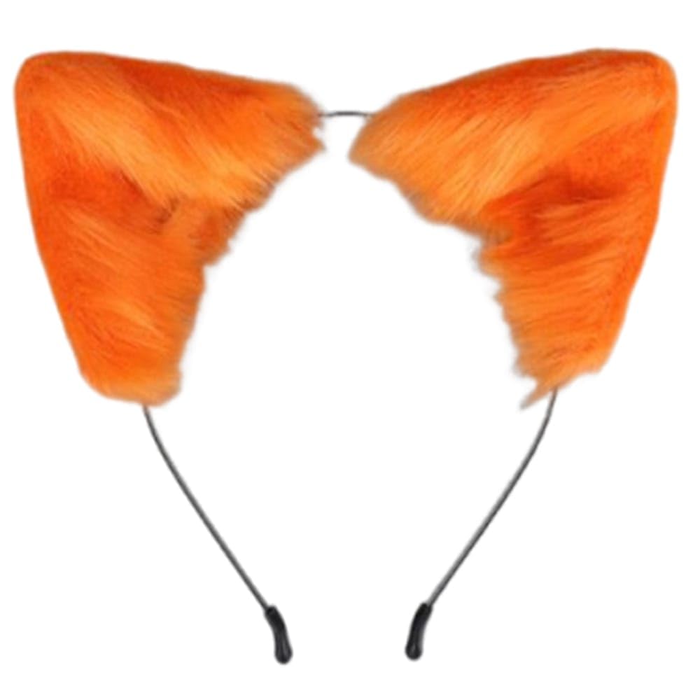 [Schicksal.] Cosplay Accessory Cat Ears Faux Fur Headband Type Cat Ears Fluffy Cute Animal Kemonomimi Costume Event Fancy Dress Animal Hair Headband,