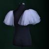 Epaulet Shoulder Cover Tulle Wing for Dance Stage Play Costume Party Carnivals Bride Evil Wing Mesh Costume