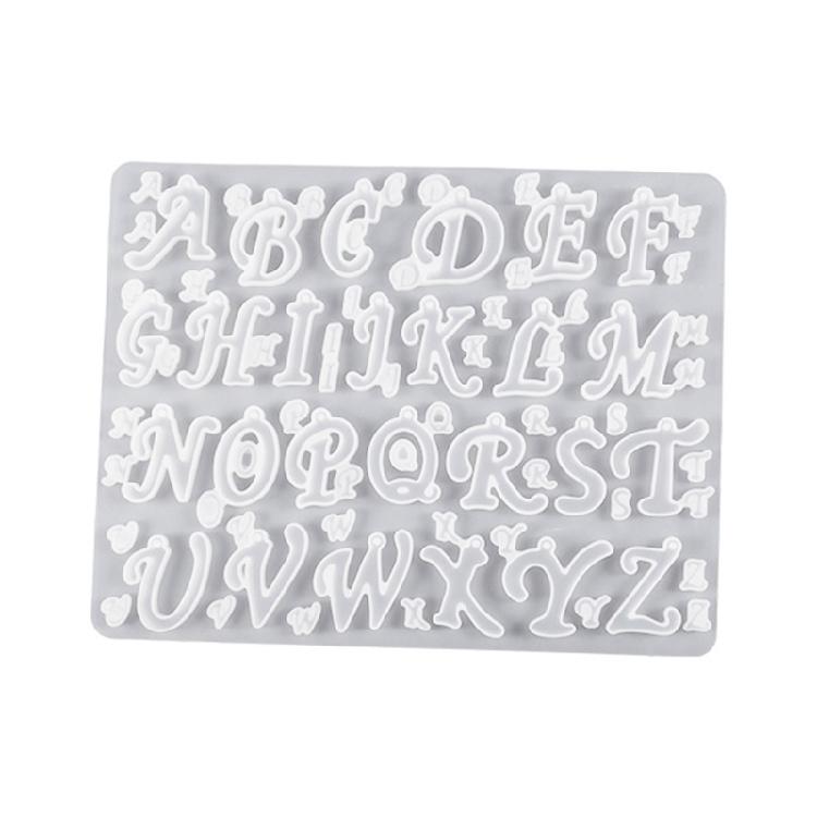 

Jewelry Making Mold Unique Alphabets Epoxy Mould Handmade Resin Keychain Mold 1