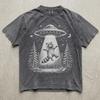 Raccoon UFO Shirt, Funny Raccoon Meme Tee, Vintage Alien Abduction Shirt, Unisex Cryptid Graphic T Shirt, Trash Panda Lover Gift