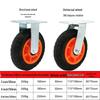 5" Solid Rubber Flat Cart Caster, 6" Industrial Caster, 8" Directional Movable Heavy Duty Load Bearing