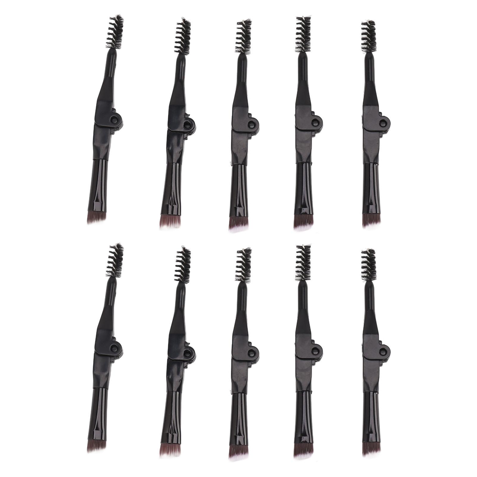 

10 шт. Складная кисть для бровей, двусторонняя кисть для бровей и ресниц, портативная многофункциональная расческа для ресниц