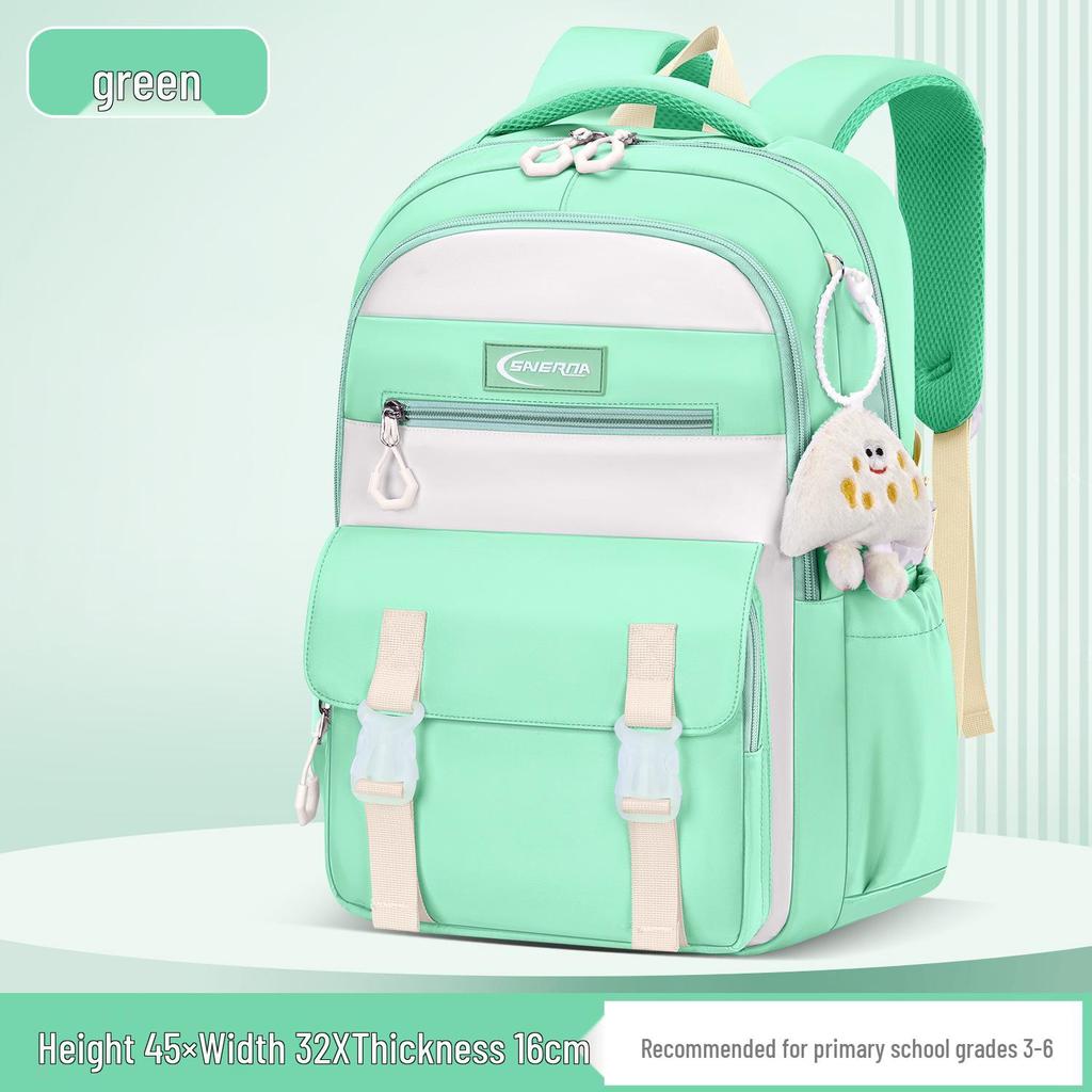Large Capacity Lightweight Waterproof Backpack for Primary School Girls - Versatile and Breathable Design