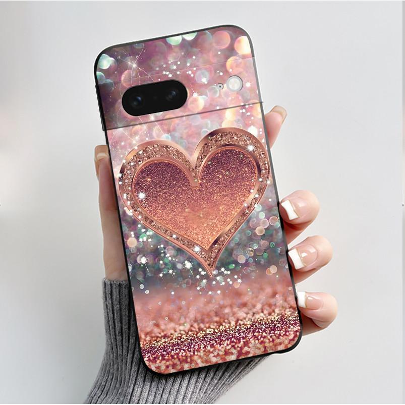 For Google Pixel 7 / Pixel 7 Pro Case Luxury Fashion Butterfly Flowers Black Soft TPU Silicone Back Cover Pixel7 7Pro Phone Case