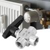 3 Way Ball Valve BSPP Female Thread Stainless Steel Valve for Water Pipe Flow ControlBSPP 1 4in