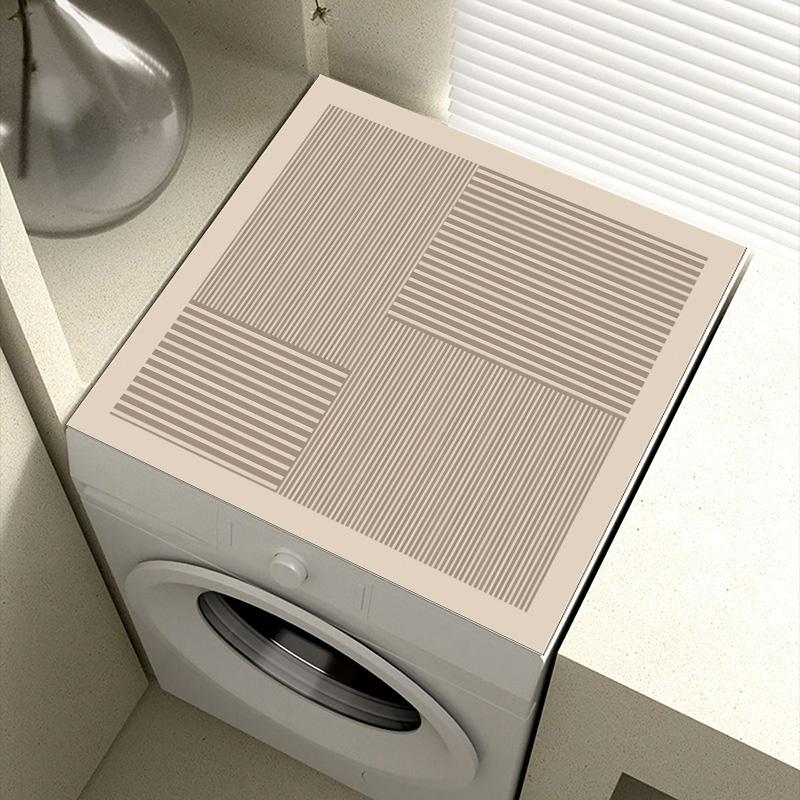 Faux Leather Dust Mat Solid Washing Machine Dust Cover Refrigerator Cabinet Top Protector Waterproof Pad Dinning Table Placemat