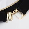 Metal Mirror Decorative Belt, Women'S Gold Elastic Buckle, Elastic Wide Waist Seal, And Two Dresses Are Optional.
