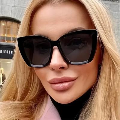 Occhiali da Sole Quadrati Vintage Donna Uomo Retro Casual Moda Neri Trasparenti Occhiali da Sole Occhiali da Vista Femminili