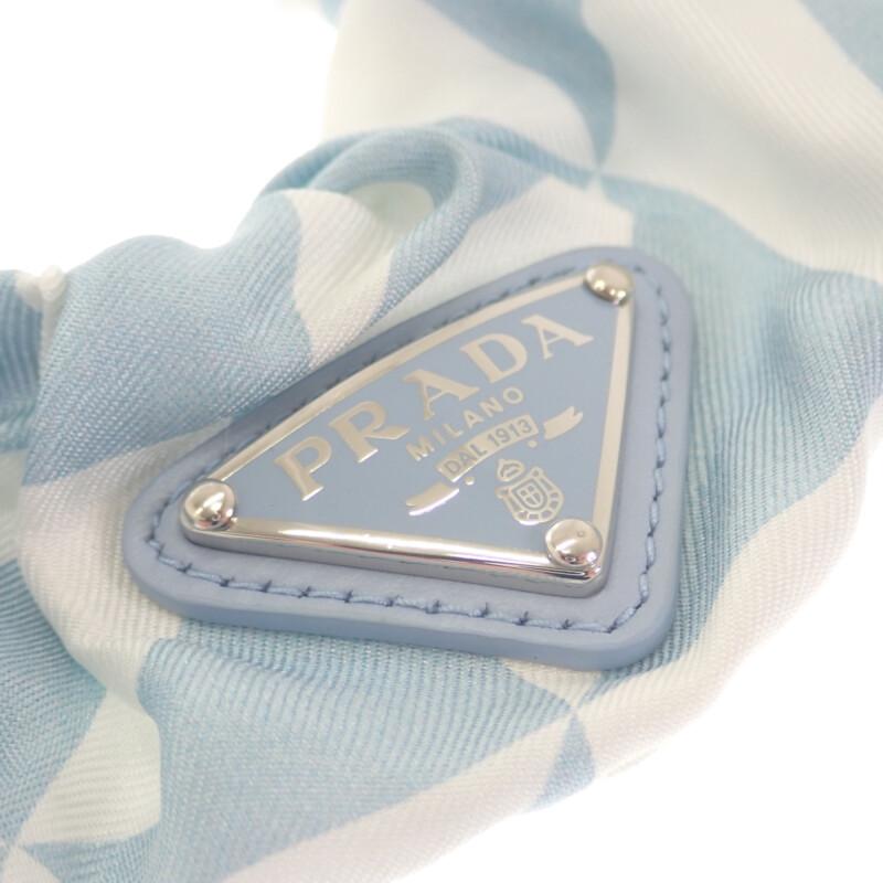 PRADA  1IF015_2DTP_F0X24 hair accessory blue/white silk Women
