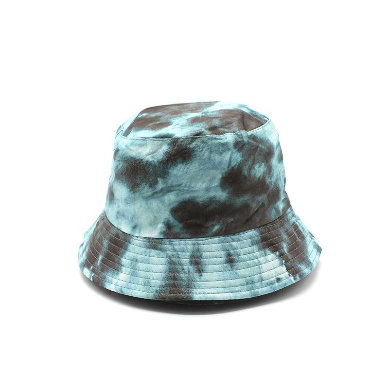 Tie-Dye Bucket Hat Women'S Double-Sided Basin Hat Autumn Street Graffiti 3D Printing Sun Hat