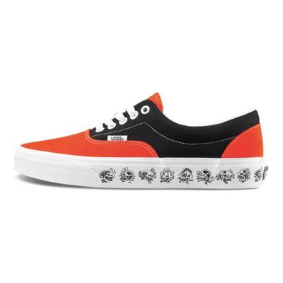 Era Skelett Druck Retro Lässige Canvas Schuhe Schwarz Orange Colorblock 'Black Orange' Vans VN0A38FRT5M