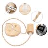 Wood Wall Lamp, Vintage Hanging Light Decor for Dining Room, Bedroom, Art Pendant Lamp, E27 Socket