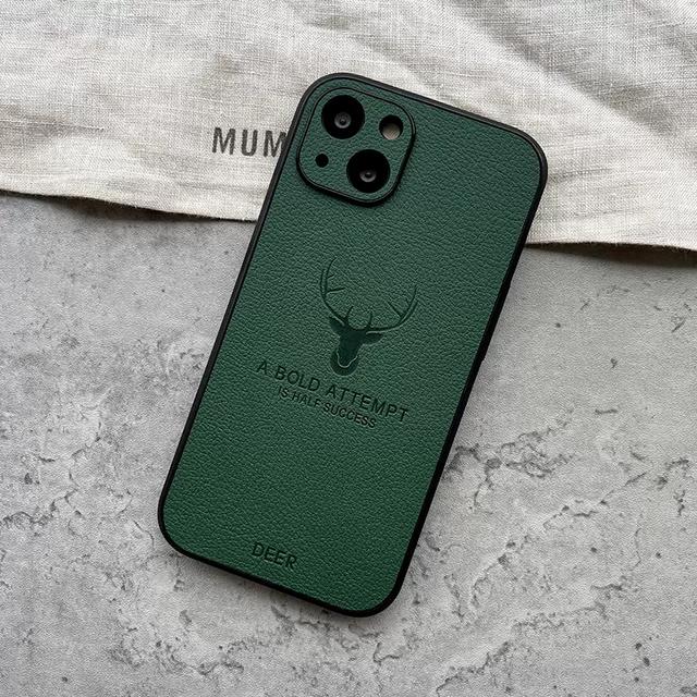

Роскошный кожаный защитный чехол с текстурой оленя для Iphone 14 13 12 11 Pro Max Mini X Xr Xs, защитный противоударный чехол for iPhone 13