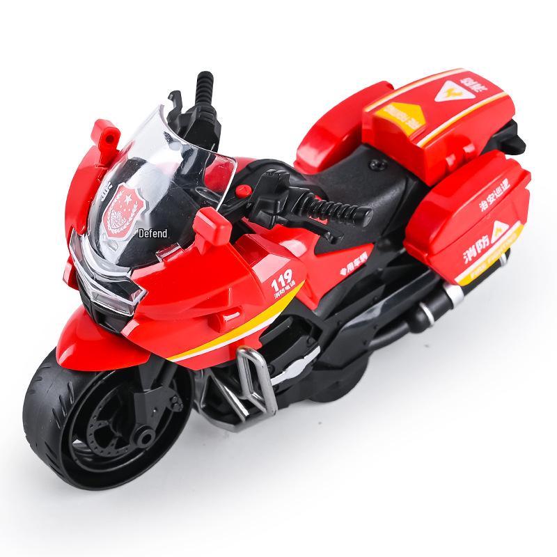Kids' Inertial Police & Firefighter Toy Cars - Durable Models for Street Stalls & Night Market Gifts