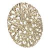 Gold Wall Art Set Iron Exquisite Tree Branch Round Shape Hollow Design Metal Wall Hanging