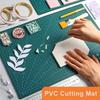 A3/A4 Size Green Multifunctional Self-Healing Cutting Mat, 0.9mm Thick, Non-Slip, Durable for DIY, Paper Cutting, Craft Projects & Carving