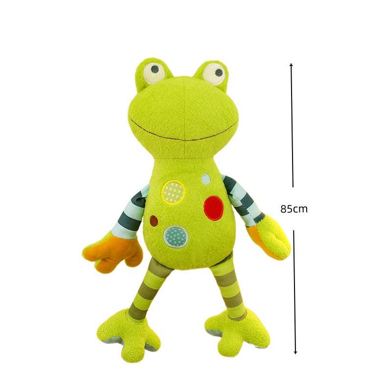 Peluche Grenouille Verte Kawaii Animal en Peluche Dessin Animé Coussin Doux à Pois Pour Chambre d'Enfant Décoration Plusieurs Tailles Disponibles Verte Mignonne