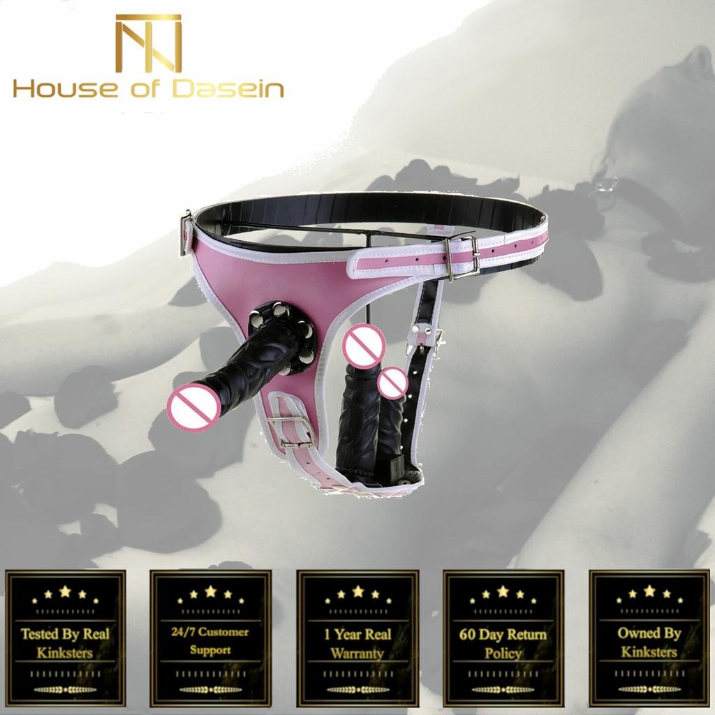 Pegging Kit Pink Panties Black Realistic Dildos Strapon Harness Strap Ons