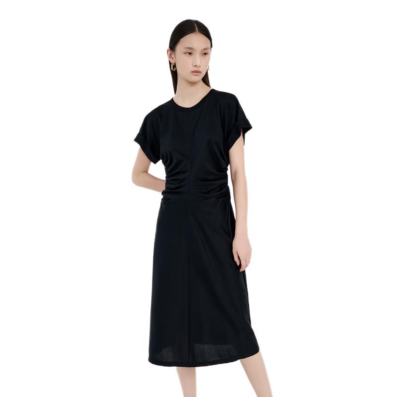 

Издание Женское Плиссированное Платье А-силуэта с Вырезами Маленькое Черное Платье S 160