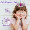Girl's Princess Role Play Set: Cape, Magic Wand, Crown, and Ring