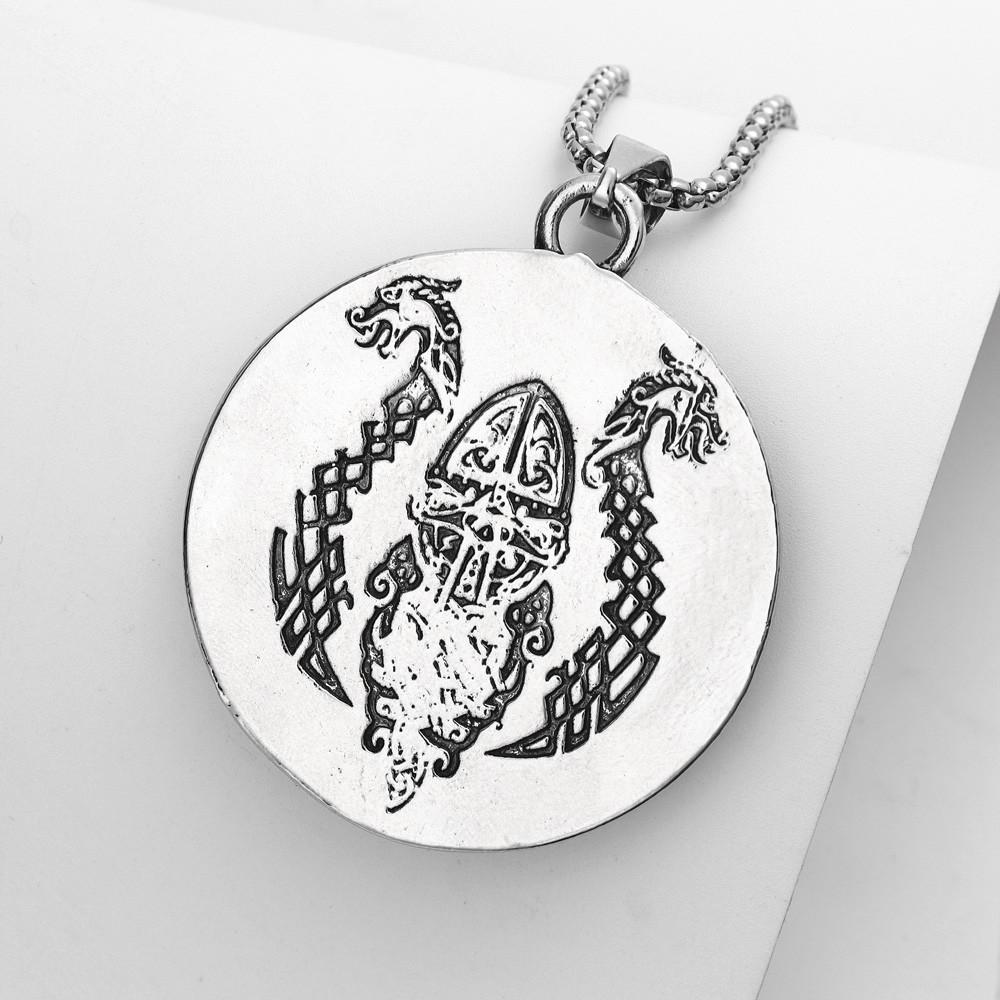 Viking Ship Men's Fashionable and Domineering Retro Distressed Pendant Necklace