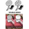Portable Loose Tool, Dual-Sided Meat Mallet with Rubber Comfort Grip Handle, Meat Tenderizer Needle