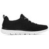 Skechers Summits Good Taste Cushioning Comfortable Leather Low Top Casual Running Shoes Women Sneaker Black 149936-BKW
