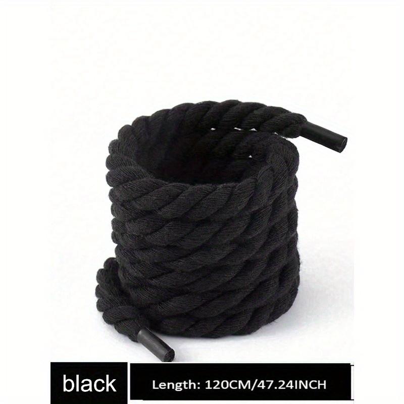 

1 пара шнурков шириной 8 миллиметров. Это плетеные вручную трехпрядные веревки ярких цветов и утолщенного дизайна. Black разноцветный