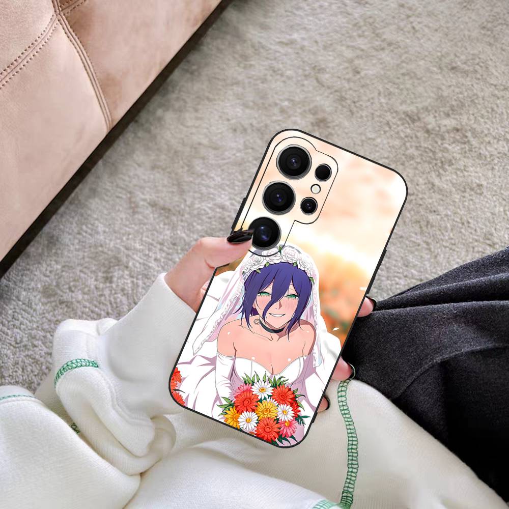 Anime Chainsaw Man Comics Phone Case For Samsung S 24 Fe 25 Ultra Plus 20 Lite 21 30 22 23 24 22 Ultra 5G Fundas