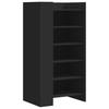 Shoe Cabinet Black 52 X 37.5 X 100 Cm Particleboard