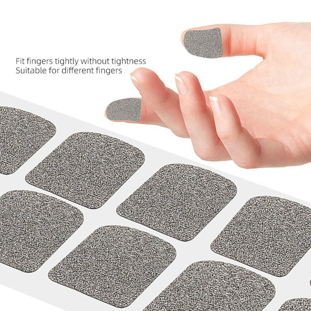 10pcs Ultra Thin Gaming Finger Stickers Self-adhesive Sensitive Touch Conductive Stickers Anti Sweat Touch Screen Film E-Sports