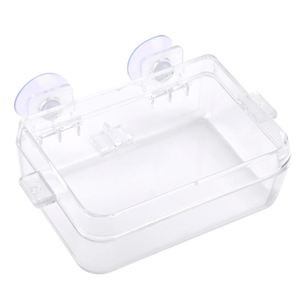 Transparent Worm Feeding Basin ABS Reptile Food Bowl Convenient Anti Escape Feeder Lizard