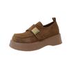 Thick-soled Matte Soft Leather Small Leather Shoes, New British Hong Kong Style Versatile Single Shoes In Autumn and Winter