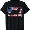 Golden Retriever Vintage Usa Flag T Shirt